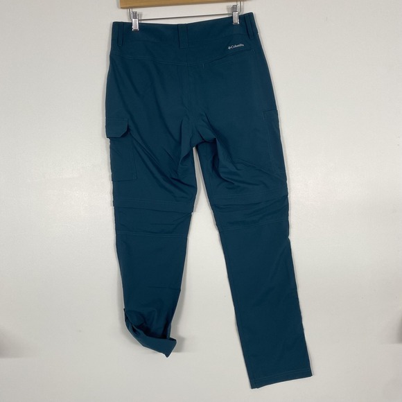 NWT Columbia Pants Womens 8 Blue Convertible Hiking Cargo UPF 40+ Stretch Trail - Picture 8 of 16